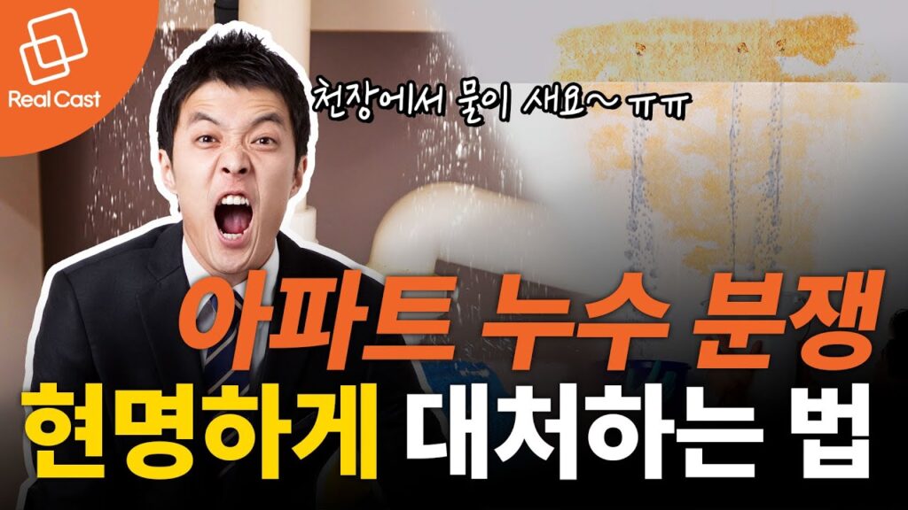 리얼캐스트TV 유튜브 영상 「“천장에서 물이 새요~” 아파트 누수 분쟁 현명하게 대처하는 법」 캡처