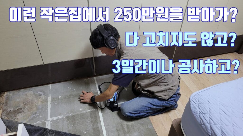 퍼펙트누수 유튜브 영상 「이 작은 집에서 250만원? 누수탐지 업체를 잘 고르는 방법,」 캡처